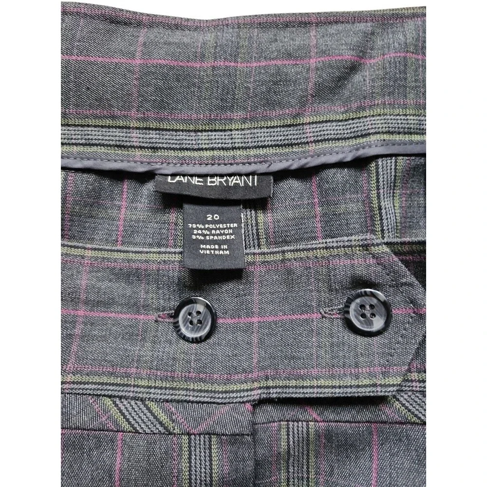 Lane Bryant Fall Capri Pant Bundle Womens Plus Size 20 Brown Gray Plaid Office